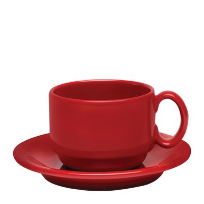 CUP STACKABLE ABLEWARE RED 242ML AFC FLINDERS HEALTHCARE