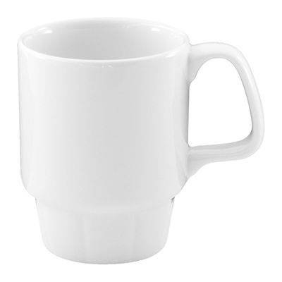 MUG WHITE STACKABLE 230ML AFC FLINDERS HEALTHCARE