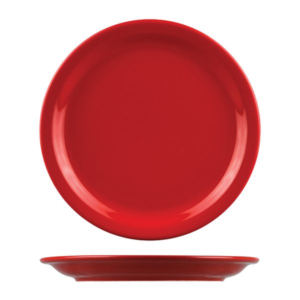 PLATE NARROW RIM RED 160MM, FLINDERS