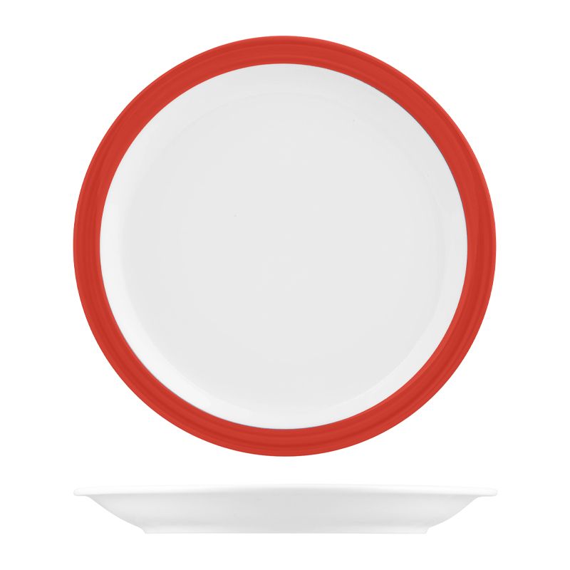 PLATE ROUND RED 230MM NARROW RIM AFC STOCK STUDIO