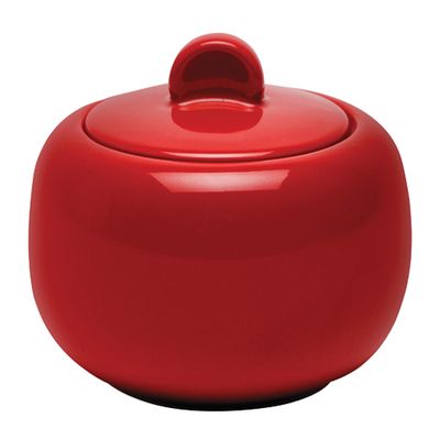 SUGAR BOWL WITH LID RED 108X96MM/370ML AFC FLINDERS HEALTHCARE