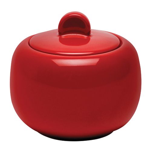 SUGAR BOWL WITH LID RED 108X96MM/370ML AFC FLINDERS HEALTHCARE