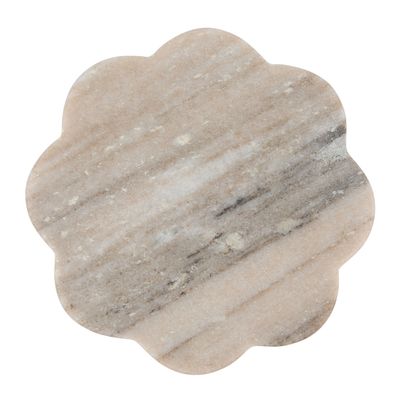 COASTER MARBLE SCALLOP BEIGE 11.5CM, M&W