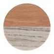 COASTER MARBLE/ACACIA ROUND BEIGE 10CM, M&W