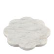 COASTER MARBLE SCALLOP WHITE 11.5CM, M&W