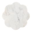 COASTER MARBLE SCALLOP WHITE 11.5CM, M&W