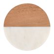 COASTER MARBLE/ACACIA ROUND WHITE 10CM, M&W