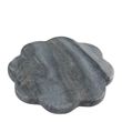 COASTER MARBLE SCALLOP CHARCOAL 11.5CM, M&W