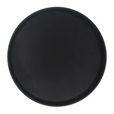 NON SLIP ROUND TRAY 35.5CM BLK CHEFS HAT