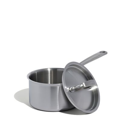 SAUCEPAN W LID 2LTR STAINLESS CLAD MADE IN