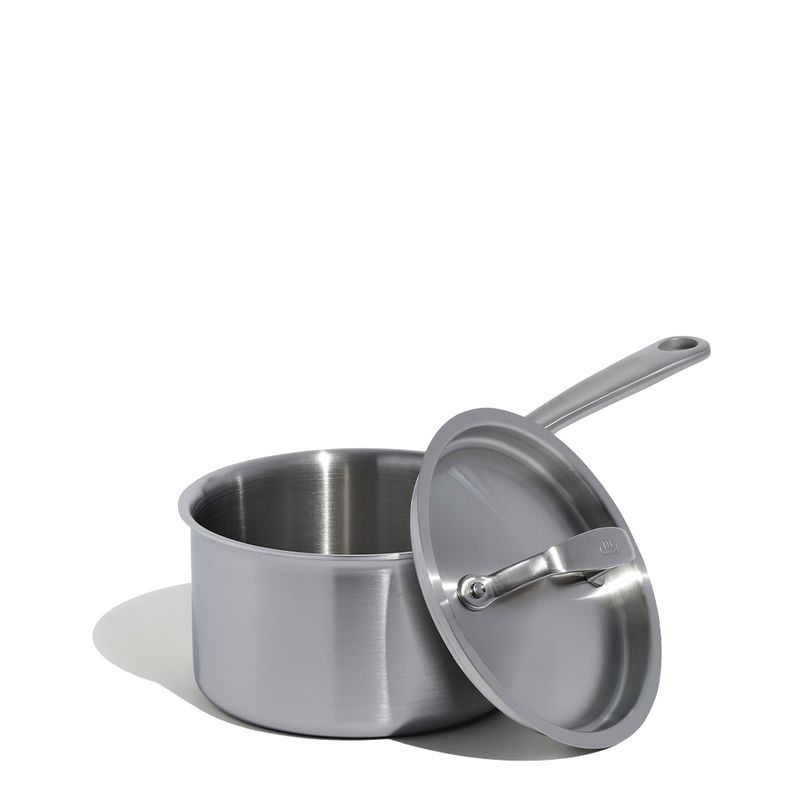 SAUCEPAN W LID 2LTR STAINLESS CLAD MADE IN
