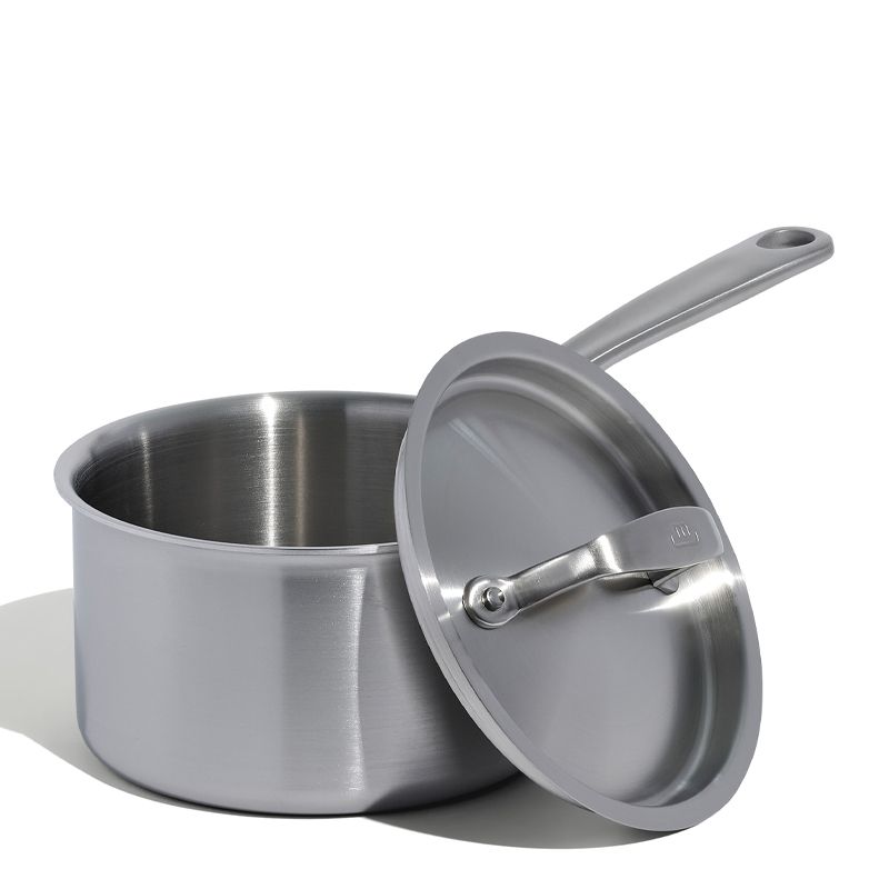 SAUCEPAN W LID 2LTR STAINLESS CLAD MADE IN