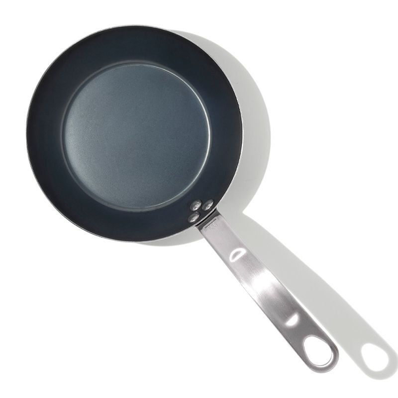 FRYPAN 8IN CARBON STEEL, SEASONED MADE IN