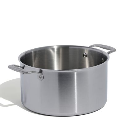 STOCKPOT W/LID 8LT STAINLESS CLAD MADE IN