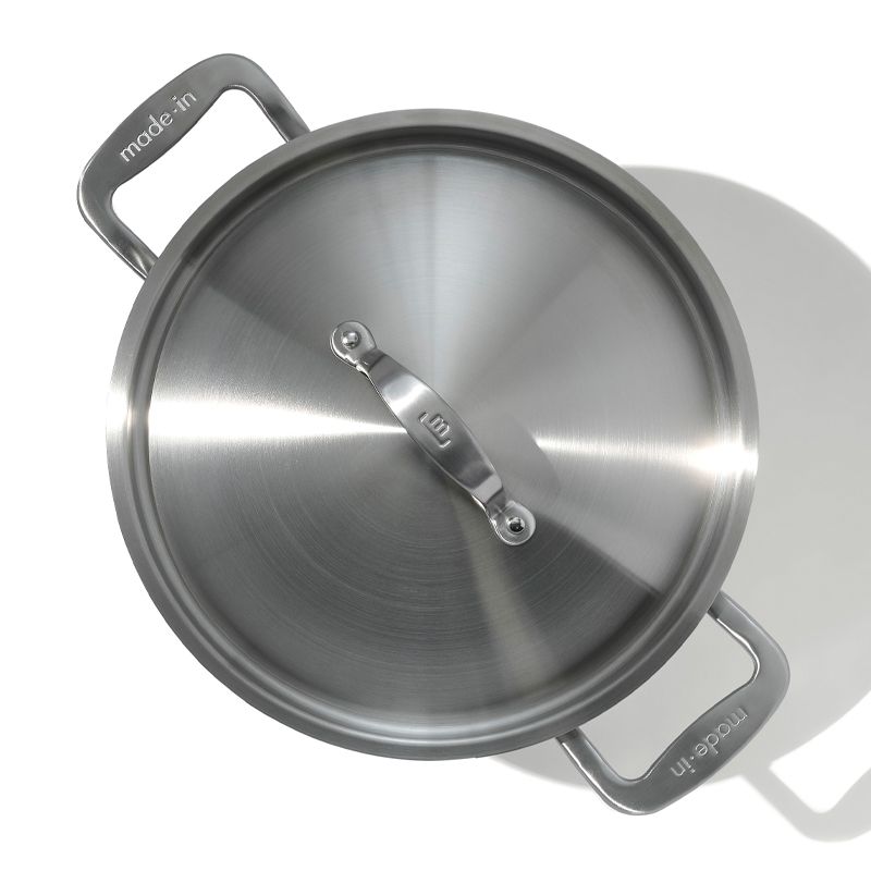 STOCKPOT W/LID 8LT STAINLESS CLAD MADE IN