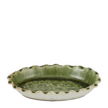 PLATTER OVAL OLIVE GRN 21X15CM, UMA