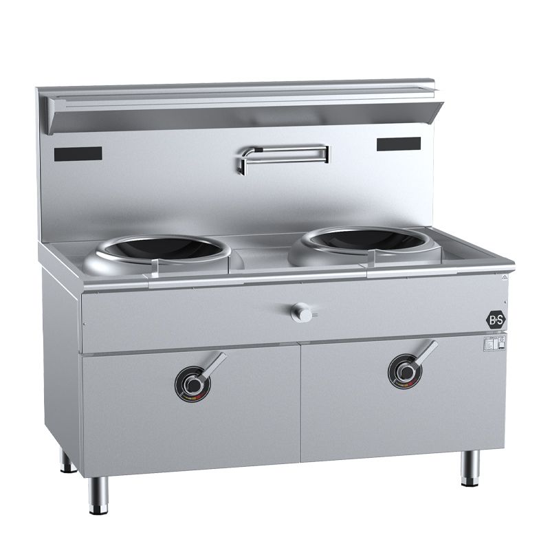 INDUCTION WOK - 2 X 12 KILOWATT - HIGH SPLASHBACK  B&S