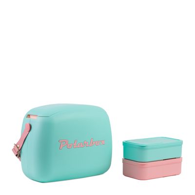 POP 6L W 2 LUNCH BOX CYAN, POLARBOX