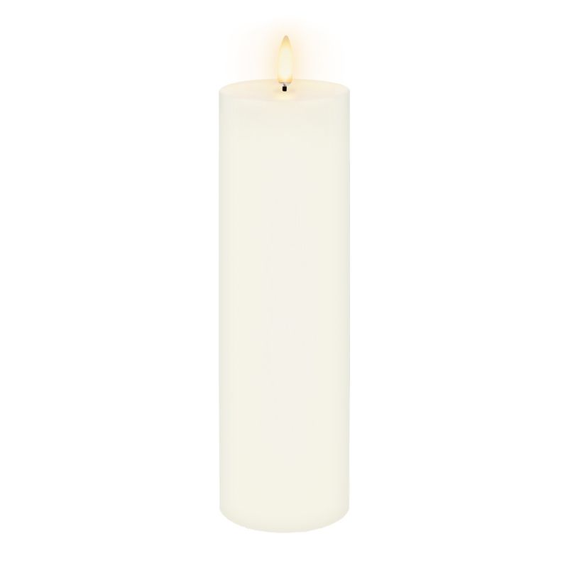 CANDLE FLAMELESS PILLAR 6.8X22CM IVORY