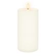 CANDLE FLAMELESS PILLAR 10X20CM IVORY