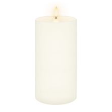 CANDLE FLAMELESS PILLAR 10X20CM IVORY