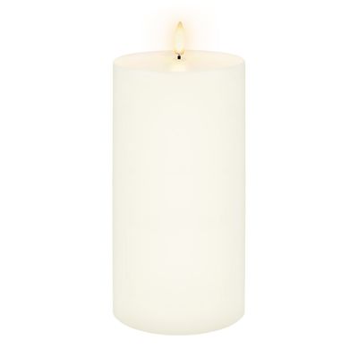 CANDLE FLAMELESS PILLAR 10X20CM IVORY