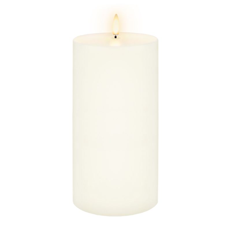 CANDLE FLAMELESS PILLAR 10X20CM IVORY