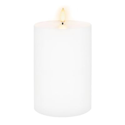 CANDLE FLAMELESS WIDE PILLAR 10X15CM WHITE