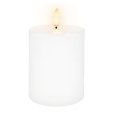 CANDLE FLAMELESS PILLAR 7.8X10CM WHITE