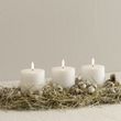 CANDLE FLAMELESS PILLAR 7.8X10CM WHITE