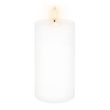 CANDLE FLAMELESS PILLAR 7.8X15CM WHITE