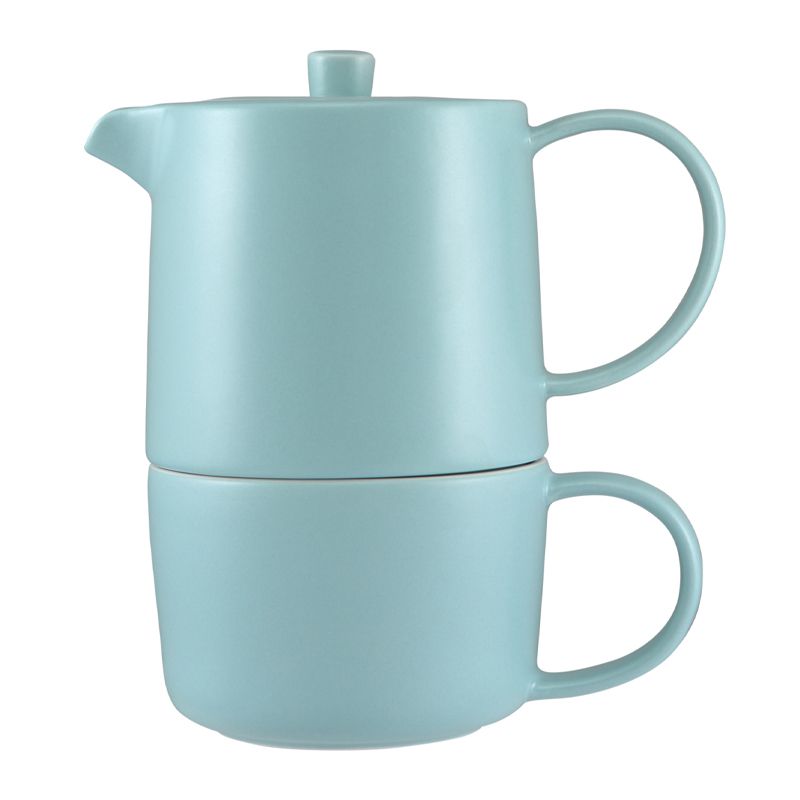 TEA FOR ONE W/INFUSER CLOUD 450ML, M&W CAFE LIFE