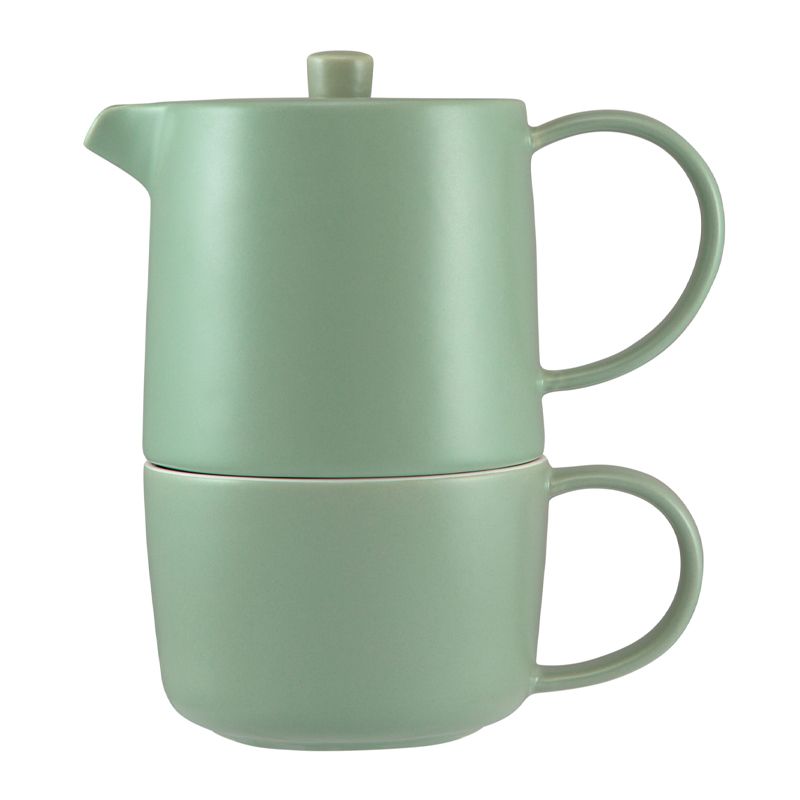 TEA FOR ONE W/INFUSER SEAFOAM 450ML, M&W CAFE LIFE