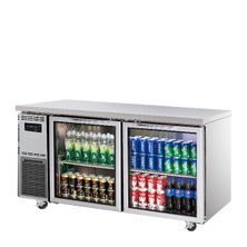 Fridge Underbench 2 Door Glass 425L Turbo Air