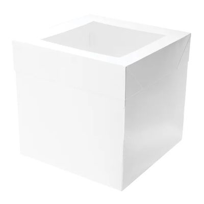 CAKE BOX WHITE TALL 14X14X12IN, MONDO