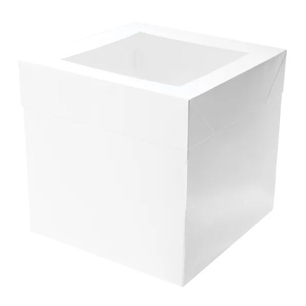 CAKE BOX WHITE TALL 14X14X12IN, MONDO