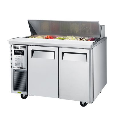 Fridge Salad Prep Underbench 2 Door Solid With Hood Lid 309L Turbo Air