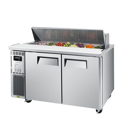 Fridge Underbench Salad Prep 2 Door Solid 420L Turbo Air