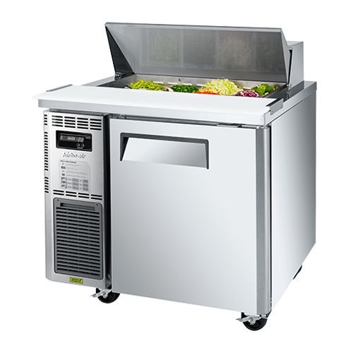 Fridge Salad Prep Underbench 1 Door Solid With Hood Lid 213L Turbo Air