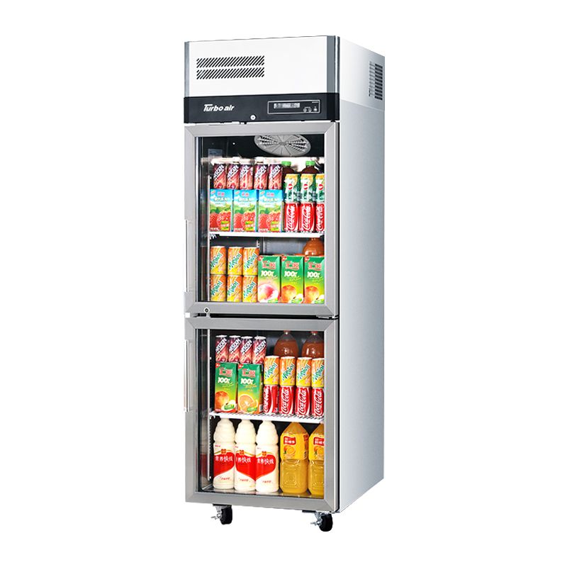 Fridge Upright 2 Half Door Glass 572L Turbo Air