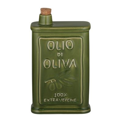 CERAMIC OIL BOTTLE GREEN 18.5CM, OLIO