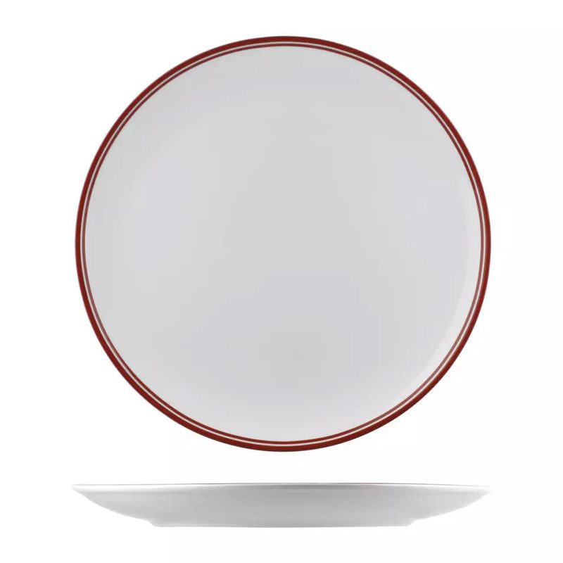 PLATE COUPE RED RIM 290MM, NANO CRU