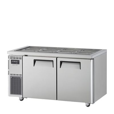 FRIDGE UNDERBENCH SALAD PREP 2 DOOR SOLID 420L TURBO AIR
