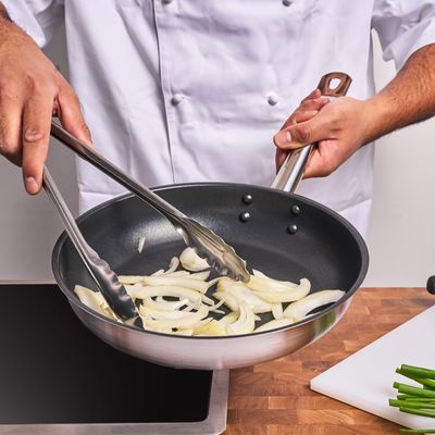 FRYPAN DEEP 220MM STAINLESS STEEL -INDUCTION