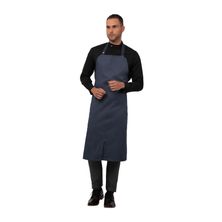 APRON BIB BLUE, BRIO CHEF WORKS