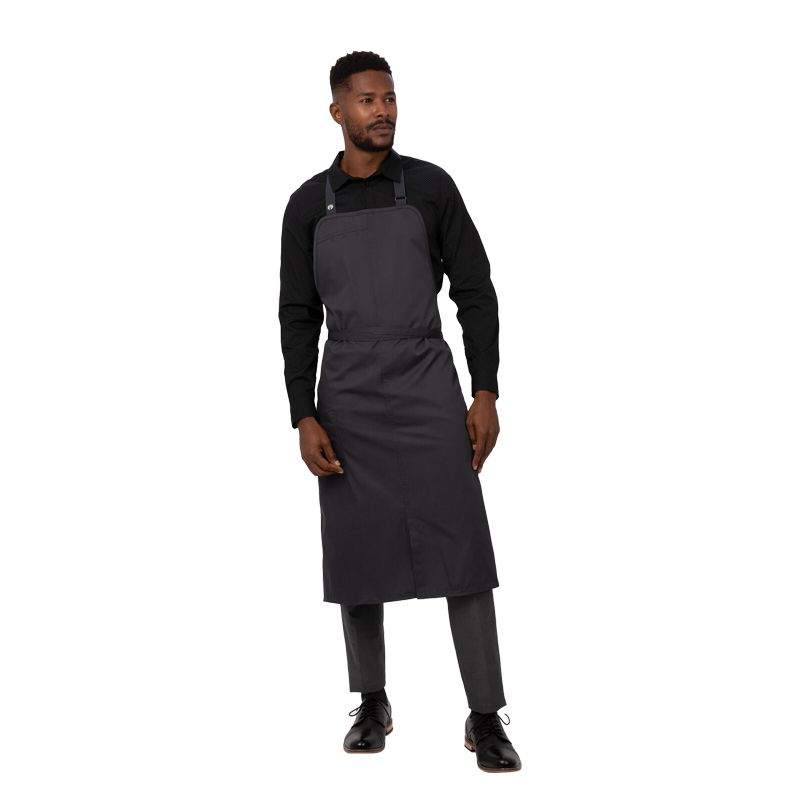 APRON BIB CHARCOAL, BRIO CHEF WORKS