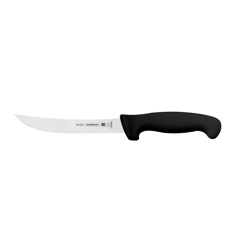 KNIFE BONING CURVED STIFF BLACK 150MM, PROFESSIONAL