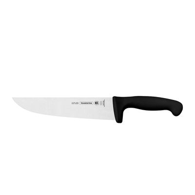 KNIFE BUTCHERS STRAIGHT BLACK 200MM, PROFESSIONAL