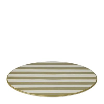 PLATTER RND OLIVE STRIPED 34CM, CALYPSO