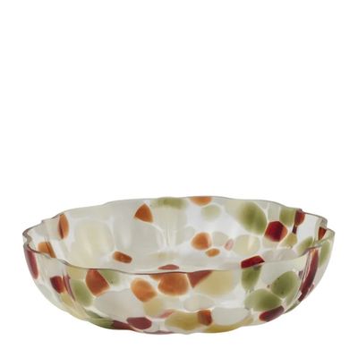 BOWL SERVING GLASS MULTI 25CM, SPLOTCH